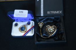 Paua Shell Earring and Brooch Set etc.