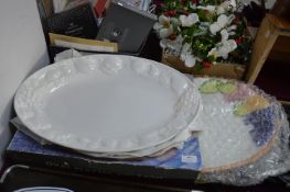 Two Oval Serving Platters