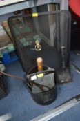 Coal Bucket, Fire Screen, Shovels, etc.