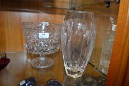 Crystal Vase plus Crystal Bowl and Stand