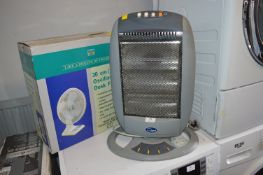 Quest Halogen Heater and a 30cm Desk Fan