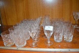 Cut Lead Crystal Whiskey Tumblers, Highballs, and