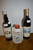 Three Bottles of Alcohol: Cream Sherry, Merlot, an