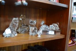 Glass Cats, Ducks, etc.