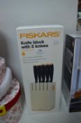 Fiskars Knife Block with Five Knives