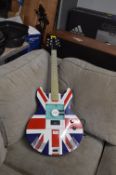 Union Jack Guitar Shaped CD Player