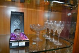 Mixed Edinburgh Crystal Glasses, Vase, Tazza - All Etched