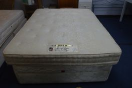Sleep Easy Celebration King Size Divan and Mattress, plus Silver Effect Headboard