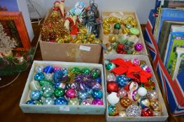 Four Boxes of Christmas Baubles
