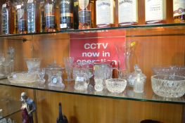 Cut Glass Bowls, Jugs, Vases, etc.