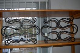 Two Metal Wine Rack