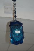 Blue Glass Lantern