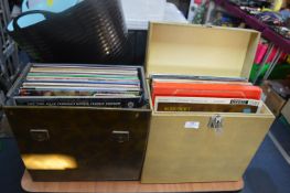 Two Record Cases Containing Classical Records etc.