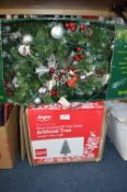 6ft Artificial Christmas Tree and Pine Garland
