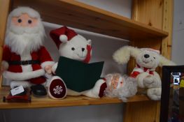 Four Animated Musical Sensory Christmas Toys