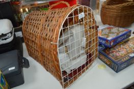 Wicker Cat Carrying Basket