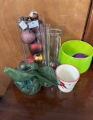 Glass Vases, Baubles and LED Lights