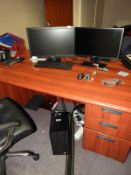 HP Desktop Computer with Two Monitors, Keyboard and Mouse