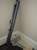 *Projector Screen and a Desktop Fan