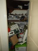 *Contents of Cupboard to Include Various Christmas Decorations