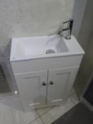 *Vanity Unit with Ceramic Wash Hand Basin and Monobloc Tap