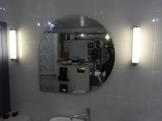 *Wall Mirror (slight damage) and a Pair of Contemporary Style Wall Lights