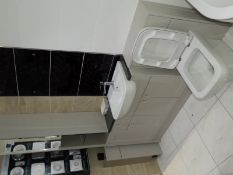 *Bathroom Fitment with Calpso Wash Hand Basin, Monobloc Tap, and Chilton Back to Wal WC