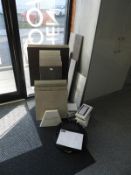 *Four Racks Containing Display Tiles and Marble Finishes