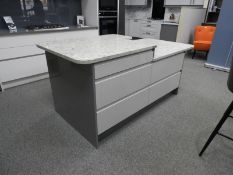 *Island Unit with Konigstone Dakota Quartz Worktop