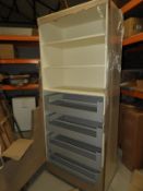 *Shelving Unit with Three Shelves and Four Drawers
