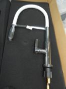 *1810 Swan Neck Kitchen Tap with Flexi Hose (chrom