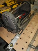 *4ft Level and Toolbag Containing Various Hand Too