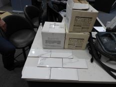 *~2.5m² of 10x20 Marble Effect White Ceramic Wall