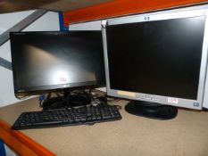 *LG Monitor, Keyboard & Mouse, and a HP 1902 Monitor