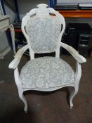Decorative White Upholstered Chair