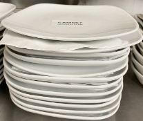12 x John Lewis 16cm Square Porcelain Fine Dining Side Plates - Ref: CAM667 - CL612 - Location: