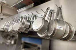 1 x Commercial 16-Hook Utensil Rack With 19 x Pots In Various Sizes - Ref: CAM636 - CL612 -