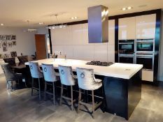 1 x Bespoke Gloss White Fitted Kitchen With NEFF Appliances & Granite Topped Breakfast Area - NO VAT