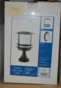 1 x Stroud Black Aluminium IP44 Bollard Light Polycarbonate Diffuser - New Boxed Stock - CL323 - Ref