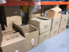 Approximately 24 x Boxes of Stock - Includes Paper Lanterns, Reels of Ribbon, Mystery Boxes and More