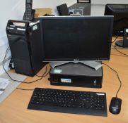 1 x Lenovo Desktop Computer Features an Intel i34130 Processor With 8gb Ram Includes Monitor