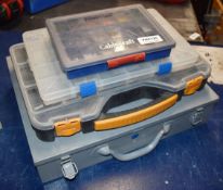 4 x Carry Cases With Contents Includes Large Number of Cable Markers For Electricians