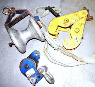 Assorted Collection of Lifting Equipment Including Euro Snatch Block, Lifting Pully, Morris