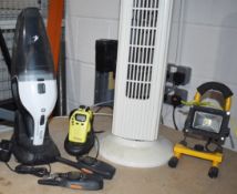 1 x Assorted Job Lot Including LED Light, Tower Fan, Two Sets of Walkie Talkies and HoLife Mini