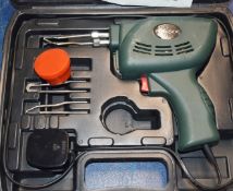 1 x Parkside Soldering Gun With Carry Case and Accessories Type PLP 180 240v PME176