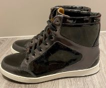1 x Pair Of Genuine Jimmy Choo Sneakers In Black Patent - Size: 36 - Preowned in Very Good Condition