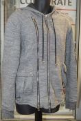 1 x Men's Genuine Balmain Biker Tracksuit In Grey - Includes Hooded Jacket & Bottoms - Size: