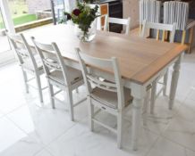 1 x Neptune Suffolk Kitchen Dining Table and Six Chairs - RRP £2,570 - Beautiful Dining Set With