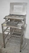 1 x Stainless Steel Commercial Kitchen Sealer Bench With Modesty Panel - Dimensions: H98 x W56 x