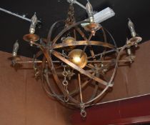 1 x Astromony Ceiling Light With Copper Finish and Candle Bulbs - CL586 - Location: Altrincham WA14